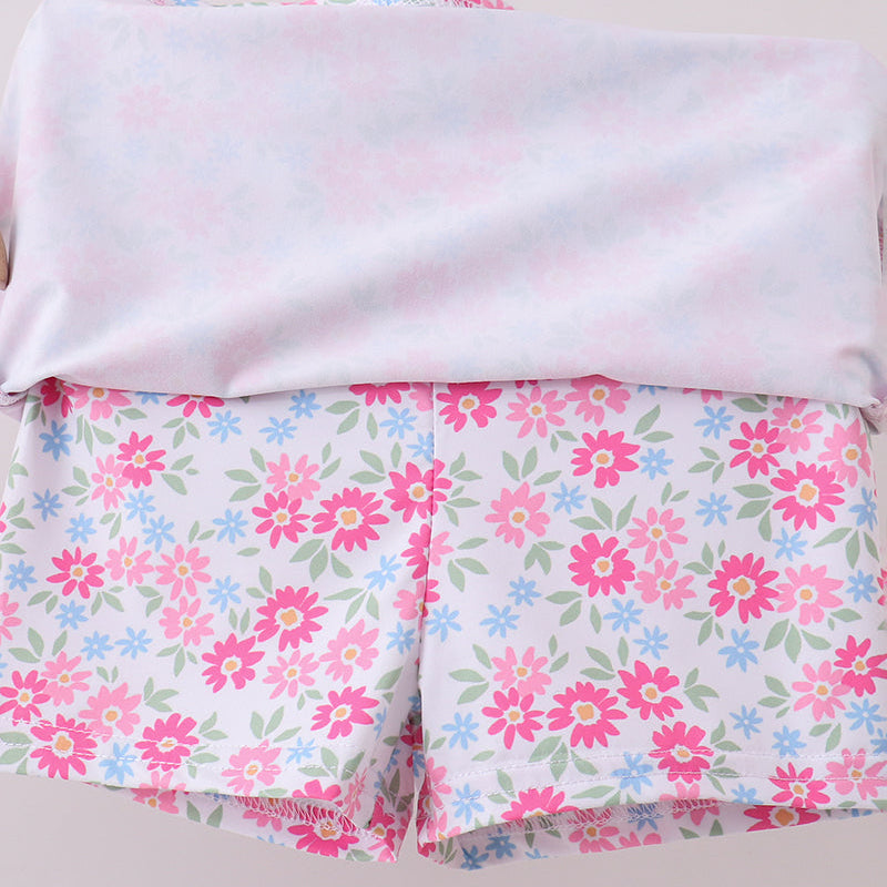 Floral Print Active Skort Set