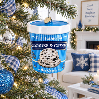 Cookies Ice Cream Pint Glass Ornament