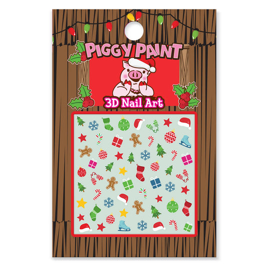 Piggy Paint 3D Christmas Cutie Nail Art Sheet