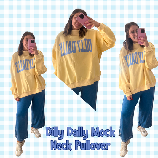 Dilly Dally Mock Neck Pullover