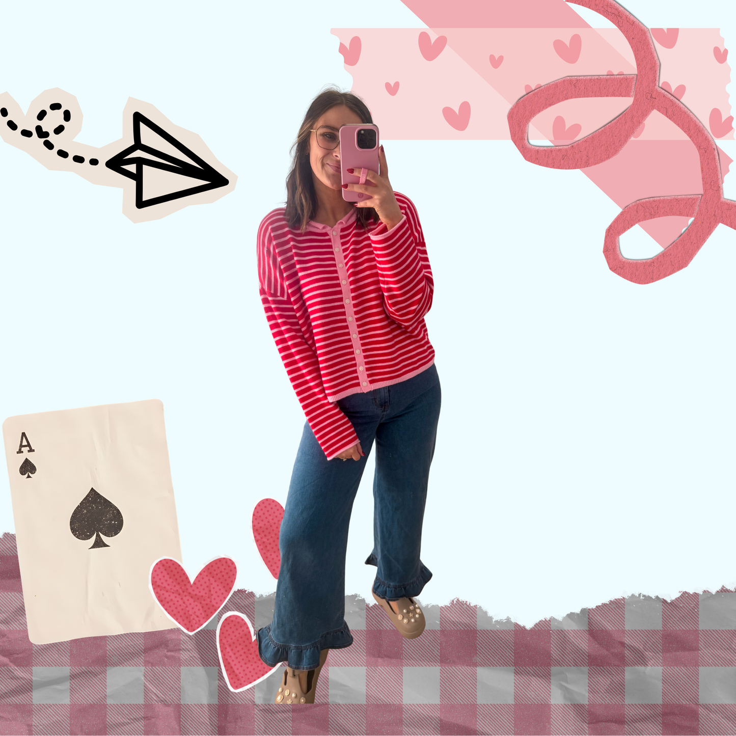 Cherry Pop Stripe Cardi